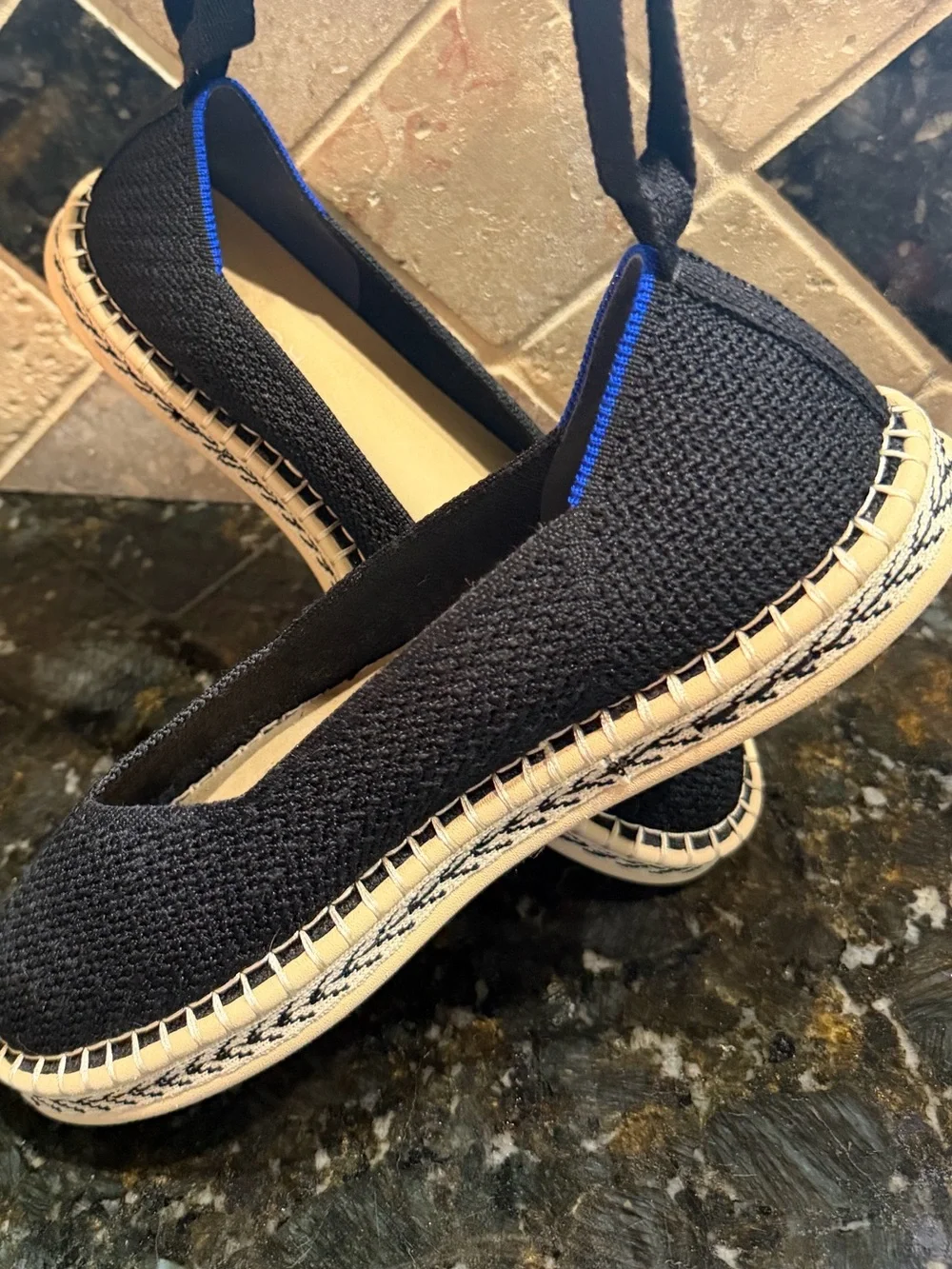 Rothy’s nearly-new Boardwalk Espadrilles with ankle ties - size 9